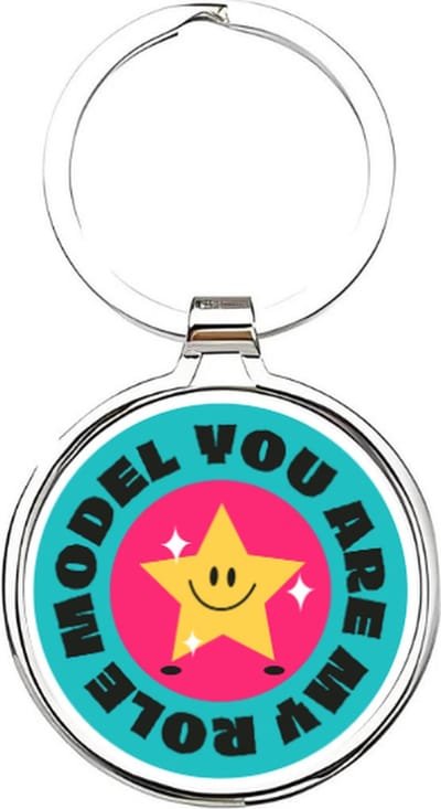 Akyol - you are my rolmodel Sleutelhanger - Superhelden - je voorbeeld - je bent mijn voorbeeld - je bent mijn rolmodel - je bent mijn superheld - rolmodel - voorbeeld - icoon - 4 x 7,5 CM