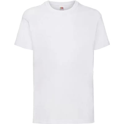 T-shirt Fruit Of The Loom Valueweight Kind Blanco - 3-4 Años