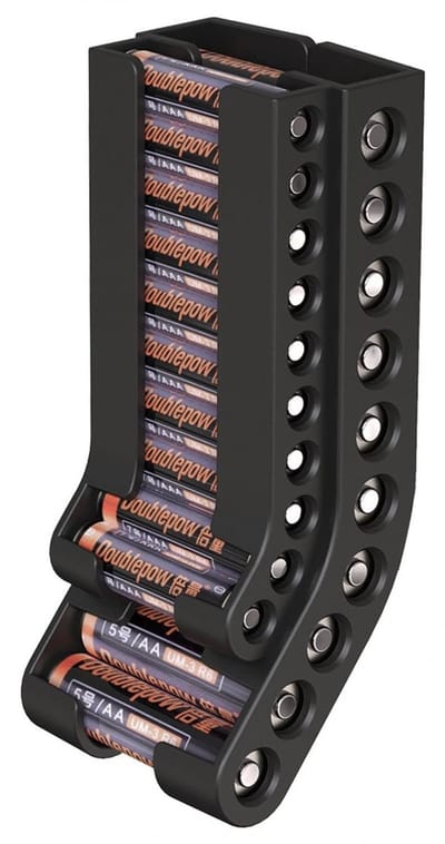 Batterij bewaarbox - Batterij Storage Organizer - geschikt voor 10 AAA & 10 AA Batterijen