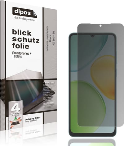 dipos – Matte Privacy Screenprotector geschikt voor Honor 500 Smart 5G | Anti-Spy Beschermfolie
