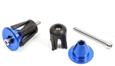 Dailygoods- Fietsstuureindkappen Aluminium - 2 x Stuurdoppen - Stuurstop - Universeel - Duurzaam - Diameter 21,6 mm - Stuurdop