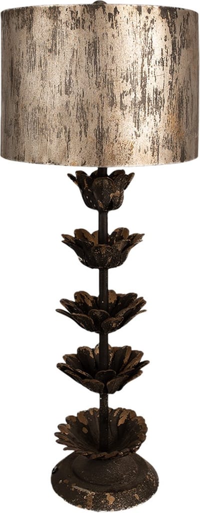 Clayre & Eef Tafellamp Ø 30x81 cm Bruin Metaal