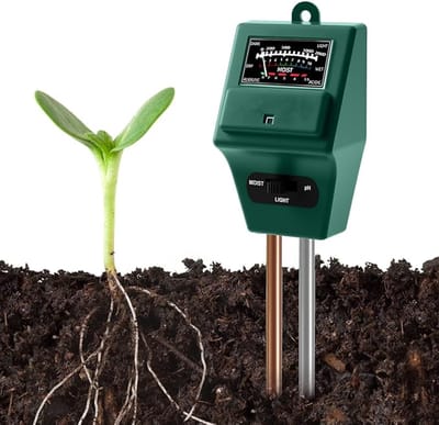 Bodem pH-tester, Bodem pH-meter, Precieze Bodem pH-detector voor Planten, Bloempotten, Tuin, Gazons, Boerderij (Geen batterijen nodig)