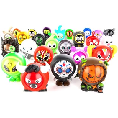 Kofferset van 3 knikkers World Alive Freak Marbles