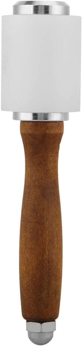 Dailygoods- Nylon Hamer - Stevige Roestvrijstalen Constructie - Houten Handvat - Comfort Grip - Geschikt voor Lederwaren - Perfect voor Knutselen - Lederen Hamer