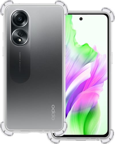 Hoesje Geschikt voor OPPO A58 - Sterk & Shockproof - Siliconen Case - Back Cover - Telefoon Hoes Shock Proof - Transparant