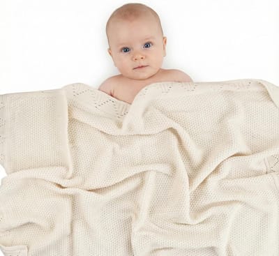 Babydeken voor geboorte, licht en behaaglijk, ideaal voor alle seizoenen, zachte en behaaglijke babydeken voor baby's, kinderwagen, kinderbed, 100 x 80 cm