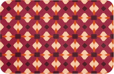 Badmat 60x40 cm - Antislip - Retro - Patroon - Kleurrijk - Badmatten voor badkamer - Badkamermat - Douchemat - Badkamer mat