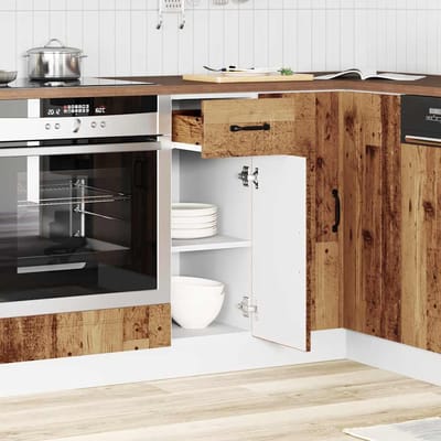 vidaXL - Onderkast - Kalmar - bewerkt - hout - oud - houtkleurig