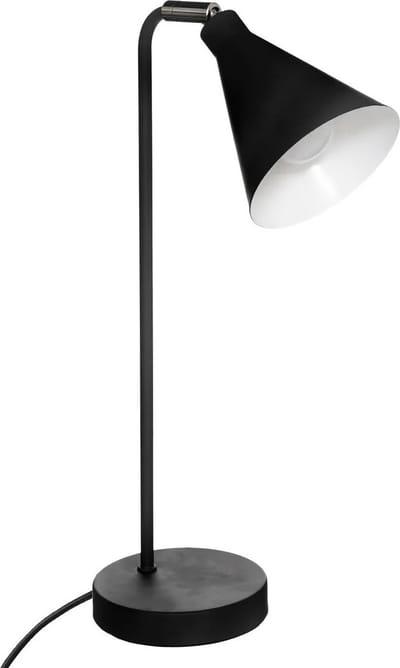 Atmosphera Tafellamp - bureaulampje - Arena - metaal - zwart - H45 cm - Leeslampje