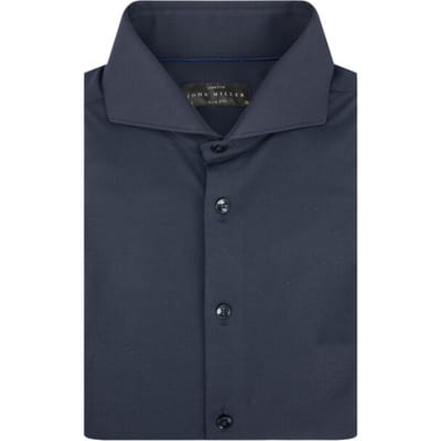 John Miller Overhemd Hyperstretch Donkerblauw (navy) - Maat 44 - Heren - Overhemden Casual