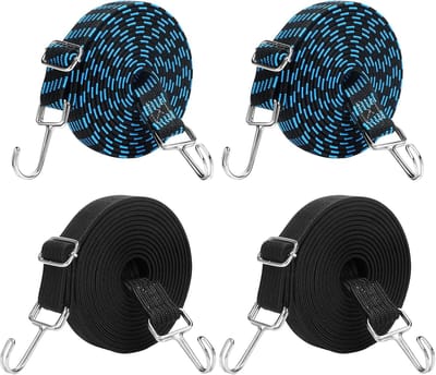 Verstelbare spanrubber met haken - Expander spanbanden voor bagagespanner - 100 cm en 200 cm