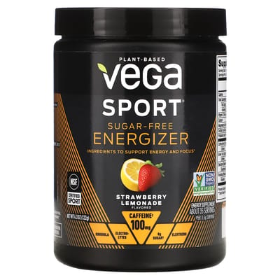 Vega, Énergisant sans sucre, Limonade à la fraise, 4,3 oz (122 g)