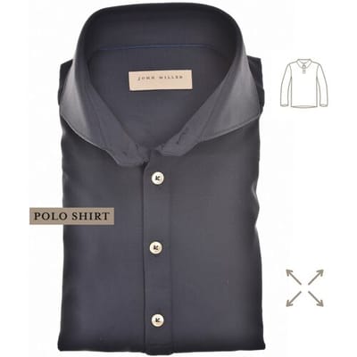 John Miller Polo Hyperstretch Performance Button Donker Blauw / male