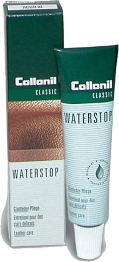 LET OP - Reisverpakking - De Waterstop crème - 20ml tubetje - bevat amandelolie voor extra voeding aan glad leer.