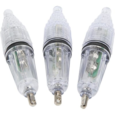 3 stuks LED Onderwater Vislicht Lok Vis Aas Lok Lamp Kleur Veranderend Knipperend Vislicht gray