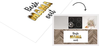 Keukenloper - Loper keuken - Spreuken - Beste mama ooit - Quotes - Mama - 120x60 cm - Keukenloper vinyl
