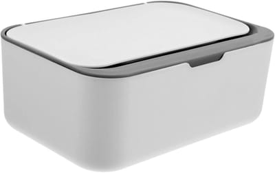 Babydoekjes Dispenser - Doekjeshouder Navulbaar - Hygiënisch Opbergen - Stofdichte Doos - 19x13x7.5 cm - Donkergrijs