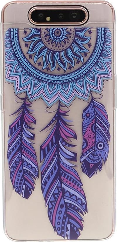 Shop4 - Geschikt voor Samsung Galaxy A80 Hoesje - Zachte Back Case Dromenvanger Kleurrijk