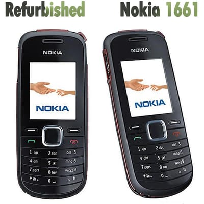 Gereviseerde Nokia Originele Nokia 1661 2G Ontgrendelde Mobiele Telefoon No charger zwart