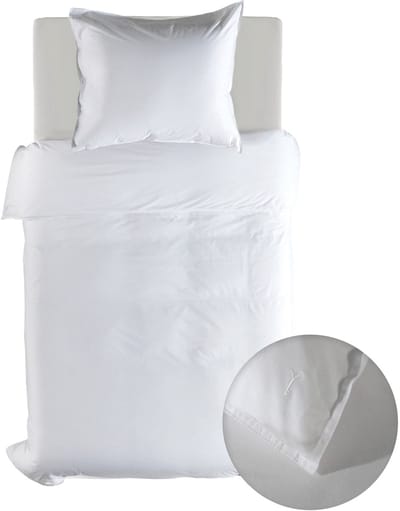 Yellow Dekbedovertrek Suite Nairobi - Gewassen Katoen - Blanc de Blanc - 140x200-220 cm - 100% Gewassen Katoen - Eenpersoons