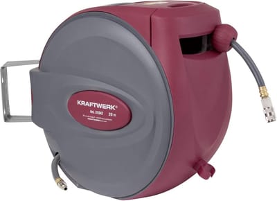 Auto perslucht slanghaspel 20+2 m - Grijs en Rood