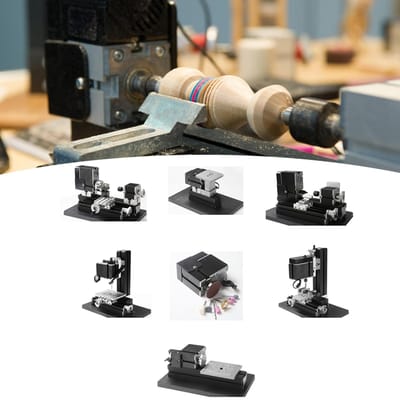 6-in-1 Mini Draaibank Volledig Metalen Combinatie Machinegereedschap TZ6000M Hoge Vermogen 60W