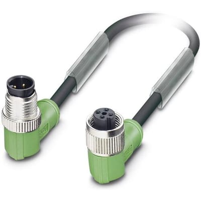 Phoenix Contact 1668742 Sensor/actuator connector, geassembleerd M12 Aantal polen (sensoren): 4 Stekker, haaks, Bus, haaks 3.00 m 1 stuk(s)
