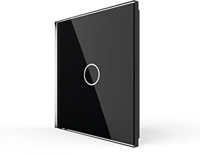 Glazen Touch Lichtschakelaar en Stopcontact Draadloze Schakelaar Zwart