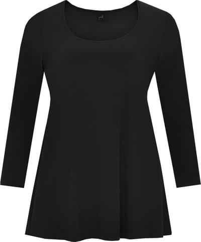 Yoek Dames T-Shirt Lange Mouwen - Zwart - Maat M