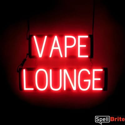 VAPE LOUNGE - Lichtreclame Neon LED bord verlicht | SpellBrite | 60 x 38 cm | 6 Dimstanden - 8 Lichtanimaties | Reclamebord neon verlichting