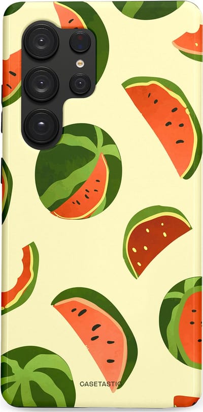 Casetastic Hoesje Geschikt voor Samsung S25 Ultra - Stijlvolle Beschermende Duo-layer Case - Watermeloen Festijn