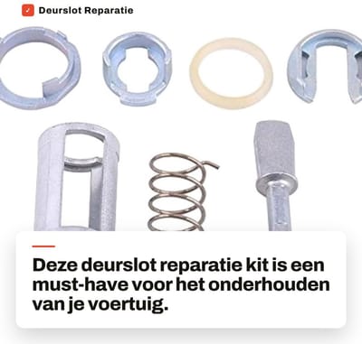 Dailygoods- Deurslot Reparatieset - Cilinderslot - Vervangende Onderdelen - Geschikt voor IV 4 MK4 1997-2005 - 7 Stuks - Metalen Materiaal - Deurslotset