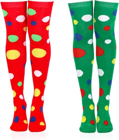 Overknee-sokken voor feestjes en optredens, creatieve kledingaccessoires met schattig design