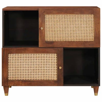 vidaXL - Dressoir - Bruin - 80 - x - 33,5 - x - 75 - cm - Massief - Mango - Hout