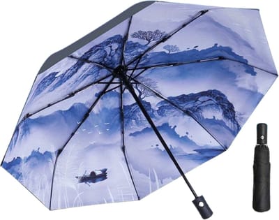 Nivard Luxe Stormparaplu - Windproof Paraplu - Stormproef - Opvouwbaar - Automatisch Uitklapbaar - Umbrella - Mountain