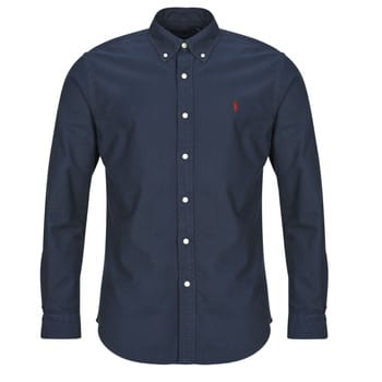 Overhemd Lange Mouw Polo Ralph Lauren CHEMISE DROITE CUSTOM EN OXFORD LEGER