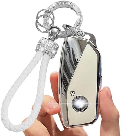 Keychain Bescherming voor BMW IX X1 X5 50e X6 Xdrive40i X7 2023-2025 - TPU Sleutelhoes met Bling en Sleutelhanger Accessoire