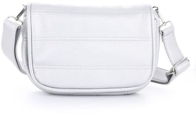 pu leren schoudertas dames – compacte crossbody tas – trendy handtas met klep – elegante party tas – cadeau idee – 20x16x7 cm - zilver