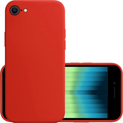 Hoesje - Geschikt voor Apple iPhone SE (2022) - Sterk & Shockproof - Hoes Cover - Siliconen Case - Rood