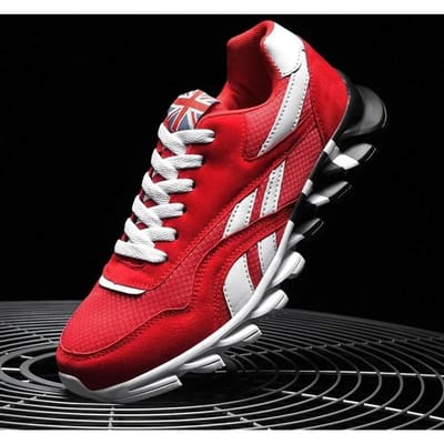Maat 36-48 Herenschoenen Licht Ademende Schoenen Antislip Ademende Hardloopschoenen voor Heren Grote Maat Sneaker Dropshipping Kinderschoen 43 rood