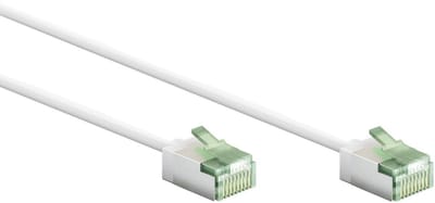 FTP CAT8.1 Slimline 40 Gigabit Netwerkkabel - CU - Ultraflex - 0,15 meter - Wit