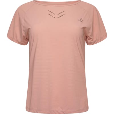 Dare 2B Crystlz effen T-shirt met ronde hals voor dames (Poederroze)
