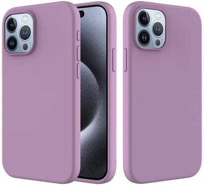 MobyDefend Hoesje - Geschikt voor iPhone 15 Pro - Matte Siliconen Backcover - Paars