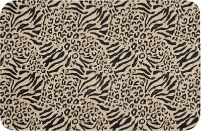 Badmat 60x40 cm - Antislip - Giraf - Zebra - Motief - Bruin - Badmatten voor badkamer - Badkamermat - Douchemat - Badkamer mat