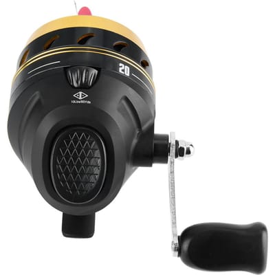 SY20 Moulinet de Pêche au Coup Métal Poisson Ligne Intégrée Moulinet de Lancer pour Pêche Doré black