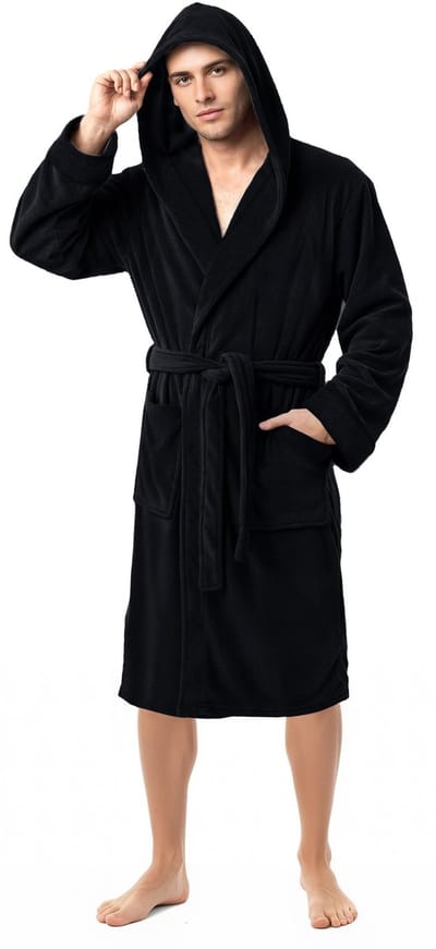 Threads Luxe Heren Kamerjas met Capuchon | Superzachte Fleece Badjas | Gezellige Loungewear en Nightwear | Comfortabele Loungewear en Nachtkleding