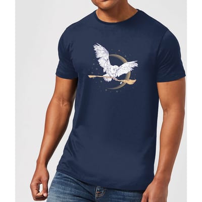 Harry Potter Hedwig Broom t-shirt - Navy - L