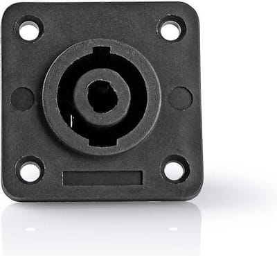 Nedis Speaker-Connector - Recht - Female - Vernikkeld - Soldeer - ABS - Zwart - 25 Stuks - Polybag