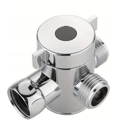 Valve de dérivation adaptateur en T à 3 voies, 1/2 pouces, pomme de douche réglable, vanne de dérivation montée sur bras, accessoire de matériel de salle de bains